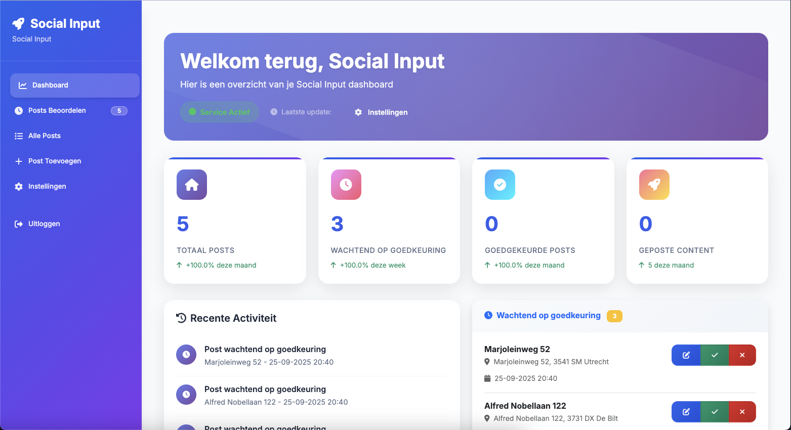 Dashboard screenshot